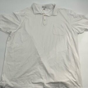 Peter Millar Polo Shirt Mens 2XL White Summer Comfort PXG Golf Performance